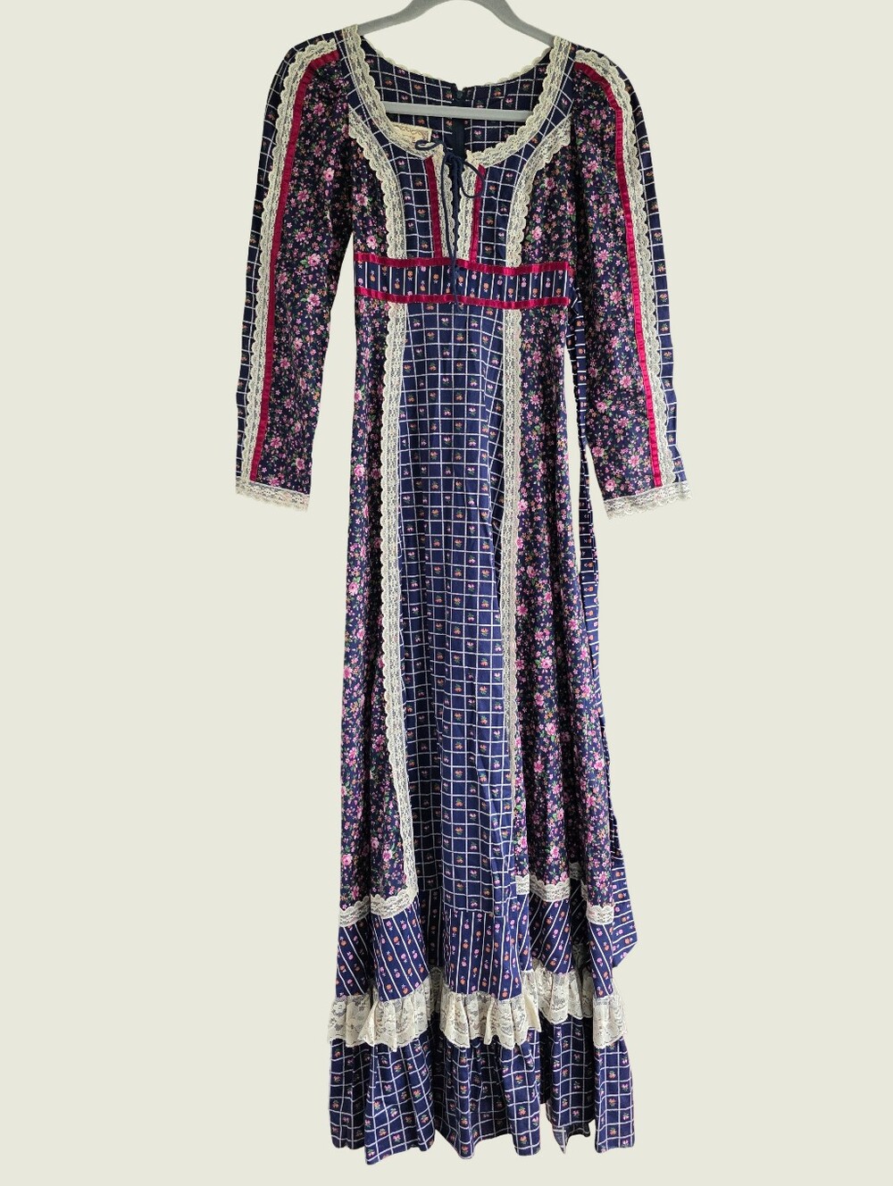 70's Vintage Gunne Sax Calico Prairie Maxi Dress